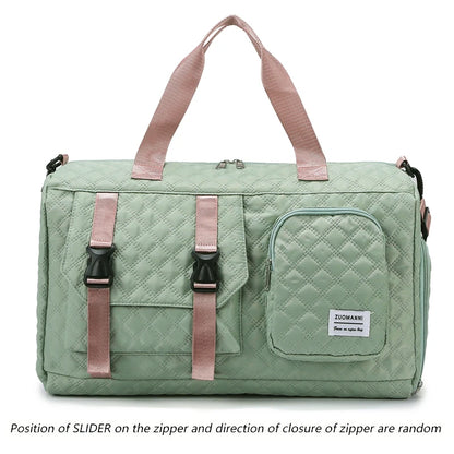 Langlebige Nylon-Reisetasche, tragbare Sport- und Fitness-Tasche , Schulter-Duffel-Trainingsbag, geräumig, Argyle