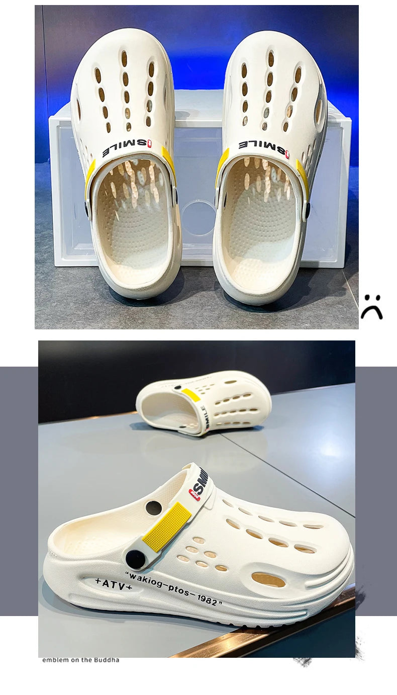 Klassische Clog Herren Freizeit Sandalen Unisex Geschlossene Zehen Slip-Ons Outdoor Herren Atmungsaktive Strand Schuhe Hausschuhe