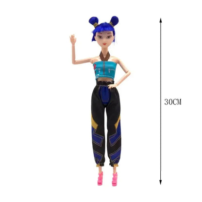 30cm Puppen Spielzeug Kpop Dämonenjäger Actionfigur Spielzeug Rumi Mira Zoey Schöne Prinzessin Babymädchen Puppen Kunststoff DIY Spielzeug für Mädchen