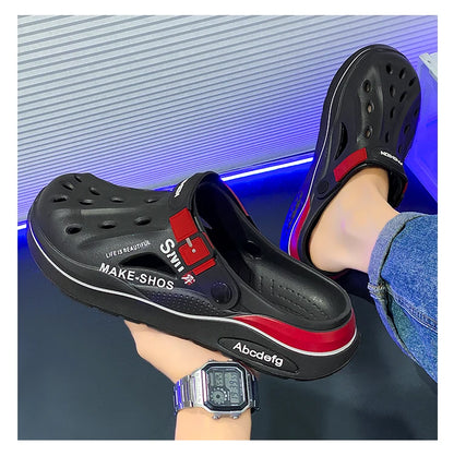Sandalen Herren Strandpantoffeln Dicke Sohle Rutschfeste Sandalen Wasserschuhe für Damen Klassische Mules Sneaker Sandale Outdoor