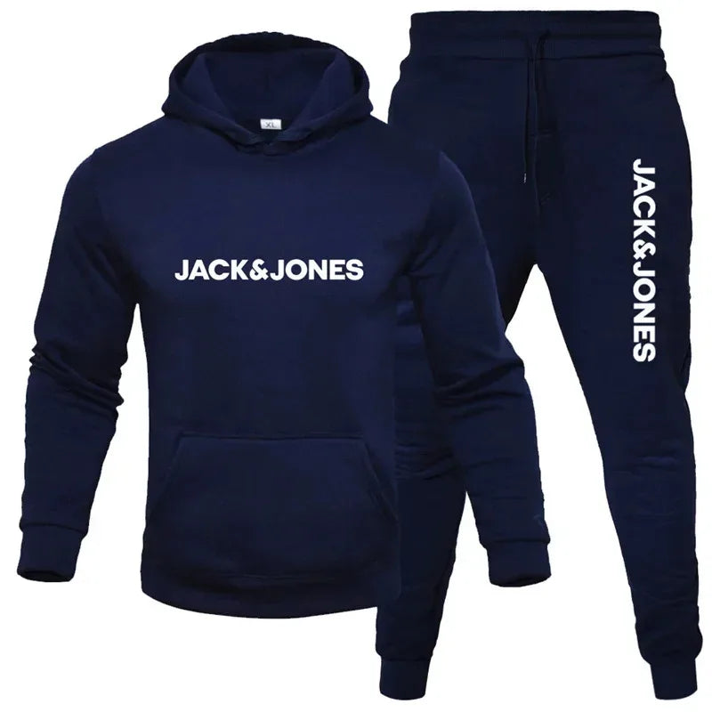 2025 Herbst/Winter Herren Jogging-Fitness-Sportbekleidungs-Set: Modischer Sweatshirt mit langen Ärmeln + Freizeithose 2-teiliges Set