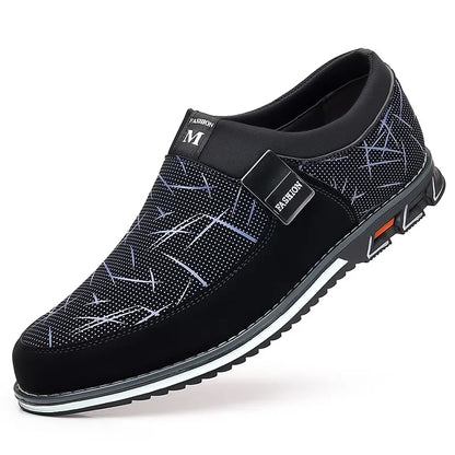 Business-Lederschuhe für Herren 2025 Neue Komfort-Trend Flache Arbeitsschuhe Freizeit-Mokassins Sneaker zum Hineinschlüpfen Große Herren-Loafer