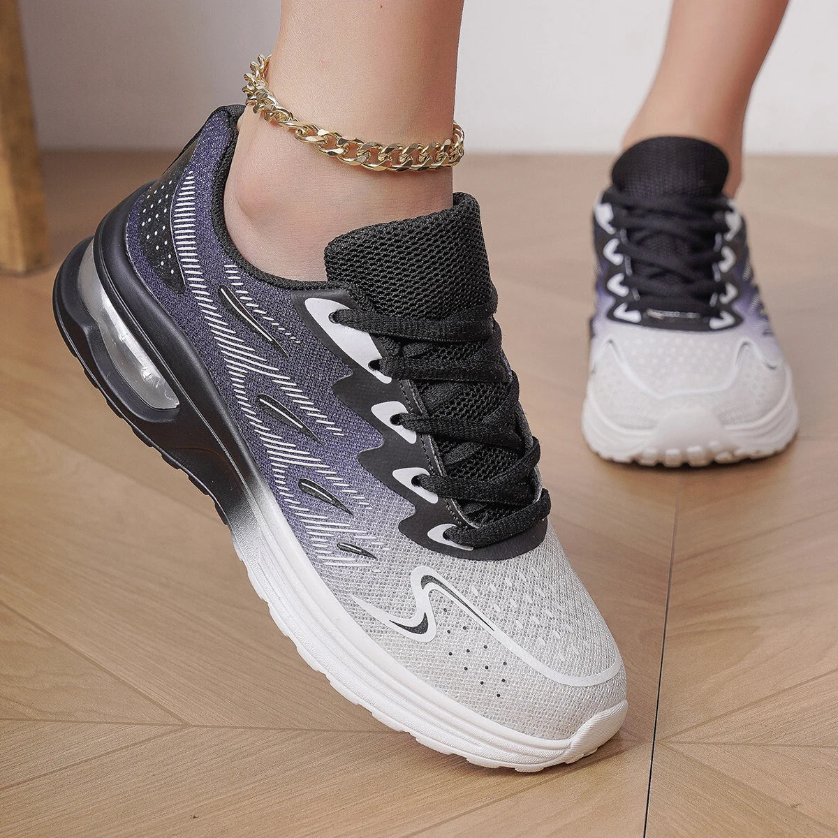 Damen Sneaker Laufschuhe Damen Mode Luftgepolsterte Mesh Atmungsaktive Tennis Sportschuhe