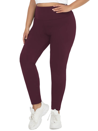 3er-Pack Plus-Size Leggings für Damen, superweich, mit Fleecefutter, Workout-, Yoga- und Laufhosen, thermisch, warm für kaltes Winterrunning