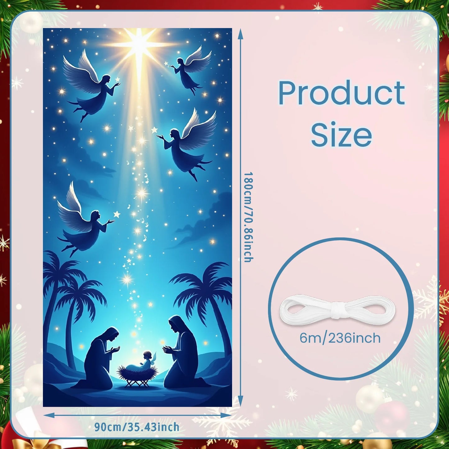 Weihnachts-Flaggenbanner für die Veranda, Türbanner, Weihnachtsdekorationen für Zuhause 2025, Ornamente, Weihnachtsgeschenke, Navidad, Neujahrsdekoration 2026