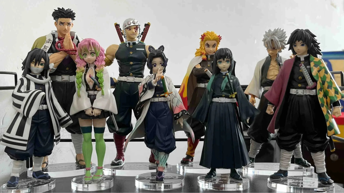 Heißes Demon Slayer Anime Actionfigur Kamado Tanjirou Agatsuma Zenitsu Nezuko Modellspielzeug Kimetsu No Yaiba Krieger Actionfigur