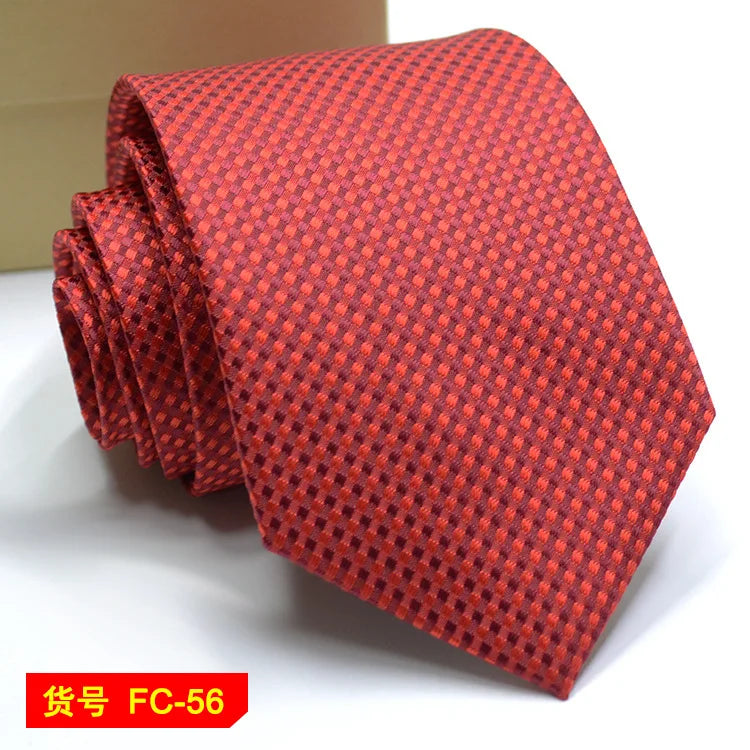 Herrenkrawatten in edlen Designs Einfarbig Streifen Blumen Floral 7-8cm Jacquard Krawatten