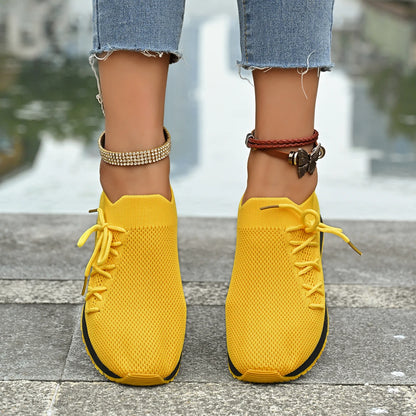 Damen Freizeitschuhe Mode Atmungsaktive Laufnetz-Flats Sneaker