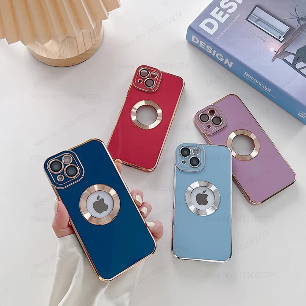 Fundas lujosas, modernas y a prueba de golpes para iPhone 11, 12, 13, 14, 15 Pro Max Plus hechas de silicona suave: fundas protectoras y accesorios