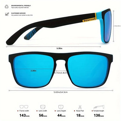 Modische Vintage-Quadrat-Polarisierte Sonnenbrille, Luxusmarke Designer-Sonnenbrille, UV400
