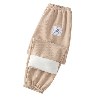 1 oder 2  Stück Herbst- und Winter-Kinder-Sporthose mit Nadelstreifen für Jungen und Mädchen, dick und warm