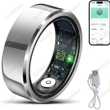2025 Smart Ring Blutdruck Herzfrequenz Schlafüberwachung Smartring IP68 & 5ATM Wasserdicht Mehrsport-Modus Smartring für Männer und Frauen