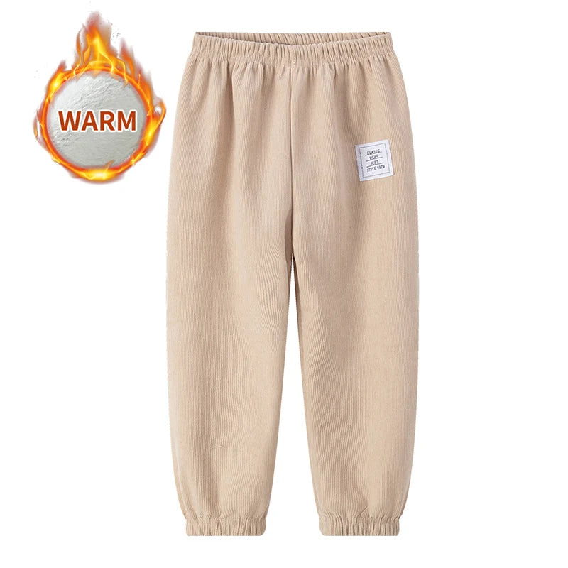 1 oder 2  Stück Herbst- und Winter-Kinder-Sporthose mit Nadelstreifen für Jungen und Mädchen, dick und warm