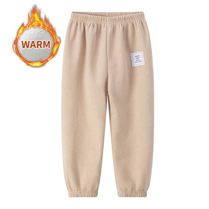 1 oder 2  Stück Herbst- und Winter-Kinder-Sporthose mit Nadelstreifen für Jungen und Mädchen, dick und warm