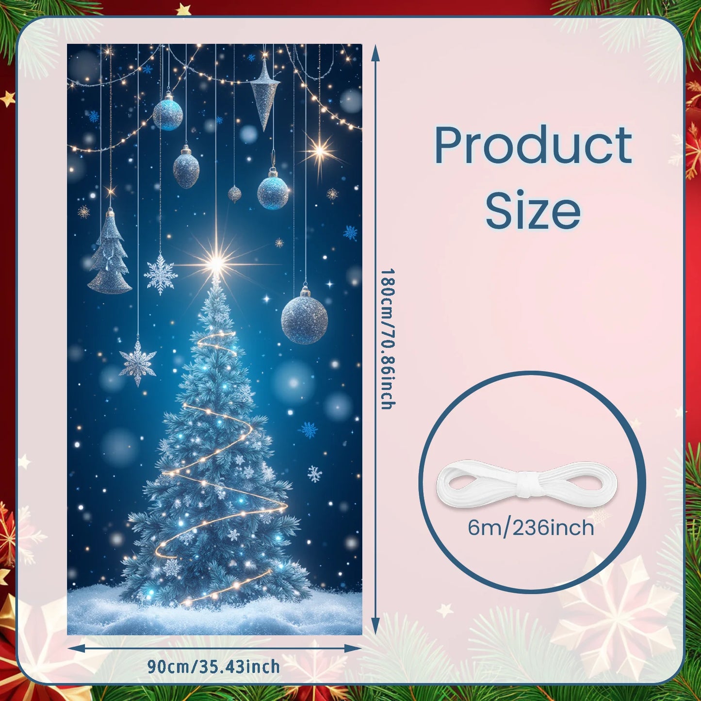 Weihnachts-Flaggenbanner für die Veranda, Türbanner, Weihnachtsdekorationen für Zuhause 2025, Ornamente, Weihnachtsgeschenke, Navidad, Neujahrsdekoration 2026