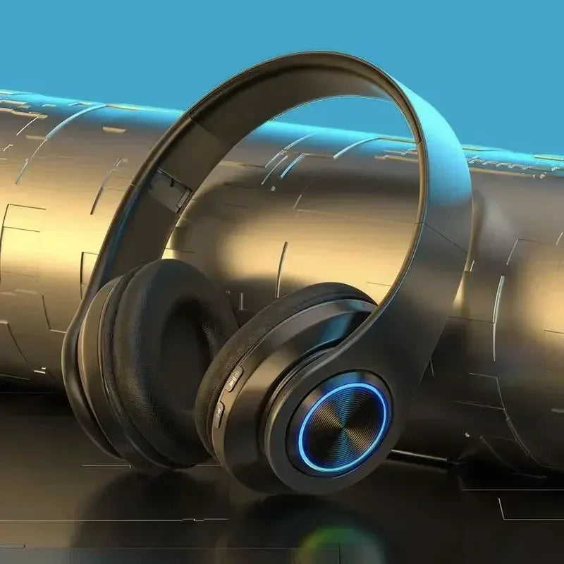 Gamer-Headsets Kopfhörer Bluetooth Surround Sound Stereo Kabellose Ohrhörer USB mit Mikrofon Bunte Beleuchtung PC Laptop Headset