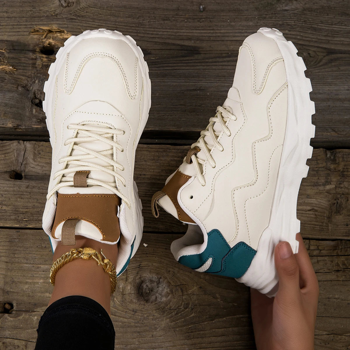 Damenmode Vulkanisierte Plateauschuhe Lässige Sneakers Damen Flache Schuhe Mesh Atmungsaktive Lauf- und Freizeitschuhe Massiver Sportschuh