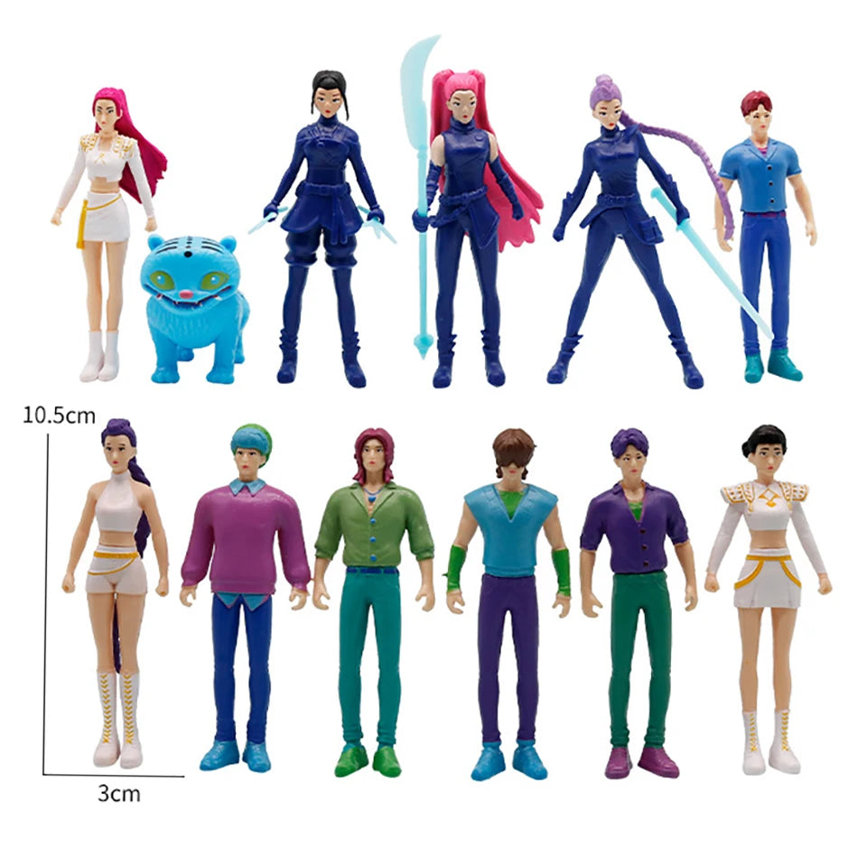 Heiß verkaufende Jägerin Anime-Figuren Spielzeug Süße PVC Rumi Mira Zoey Action-Figur Modellpuppen Kinder Geburtstag Dekoration Spielzeug Geschenke