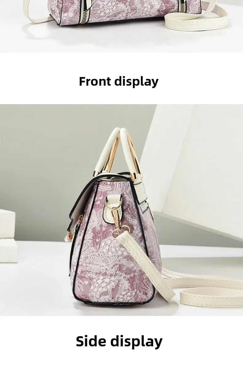 Modische Feen-Handtasche für Damen, Schulter- und Umhängetasche, elegante Ausstrahlung, PU-Leder, Polyesterfaser, inneres Reißverschlussfach