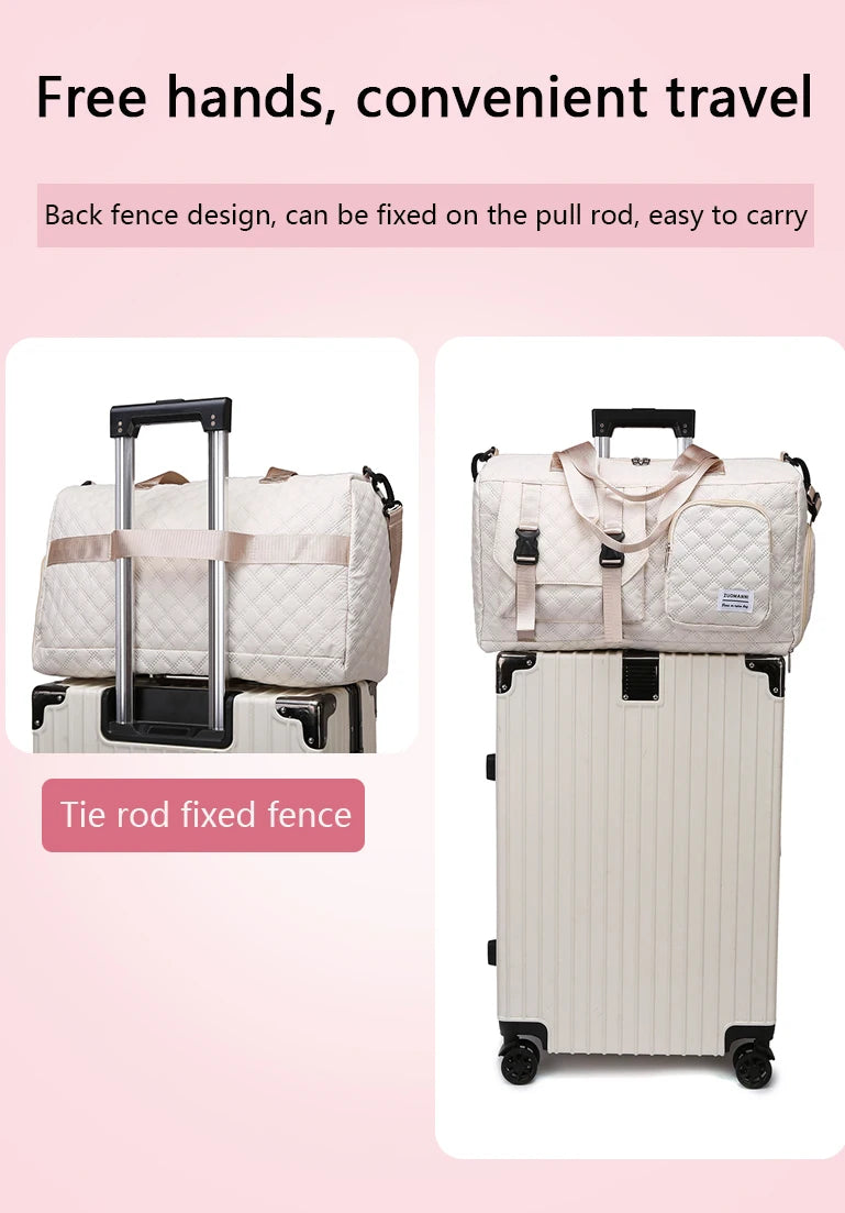 Langlebige Nylon-Reisetasche, tragbare Sport- und Fitness-Tasche , Schulter-Duffel-Trainingsbag, geräumig, Argyle