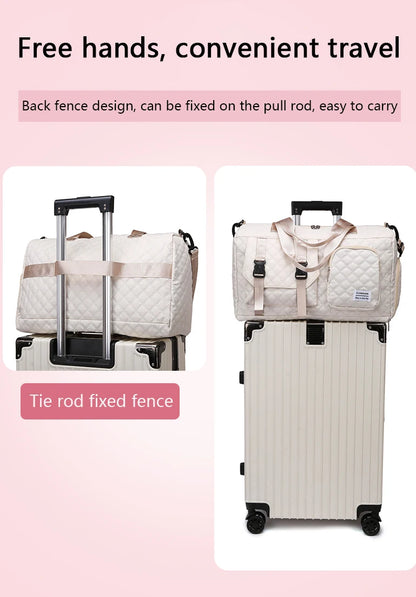 Langlebige Nylon-Reisetasche, tragbare Sport- und Fitness-Tasche , Schulter-Duffel-Trainingsbag, geräumig, Argyle