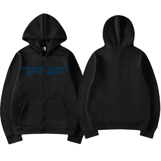Hit Me Hard and Soft 2025 Tour Reißverschluss-Hoodies für Männer und Frauen Harajuku Pullover Mode Hip-Hop Zip-Up-Sweatshirts Jacken Fan-Geschenk