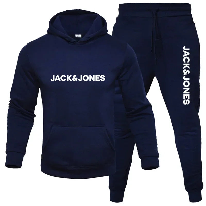 2025 Herbst/Winter Herren Jogging-Fitness-Sportbekleidungs-Set: Modischer Sweatshirt mit langen Ärmeln + Freizeithose 2-teiliges Set