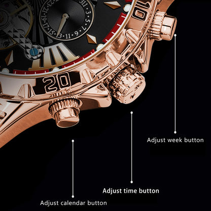 POEDAGAR Luxus Automatische Mechanische Herren Uhr Hohler Tourbillon Wasserdicht Leuchtend Männliche Uhr Woche Datum Geschäftsmänner Uhren