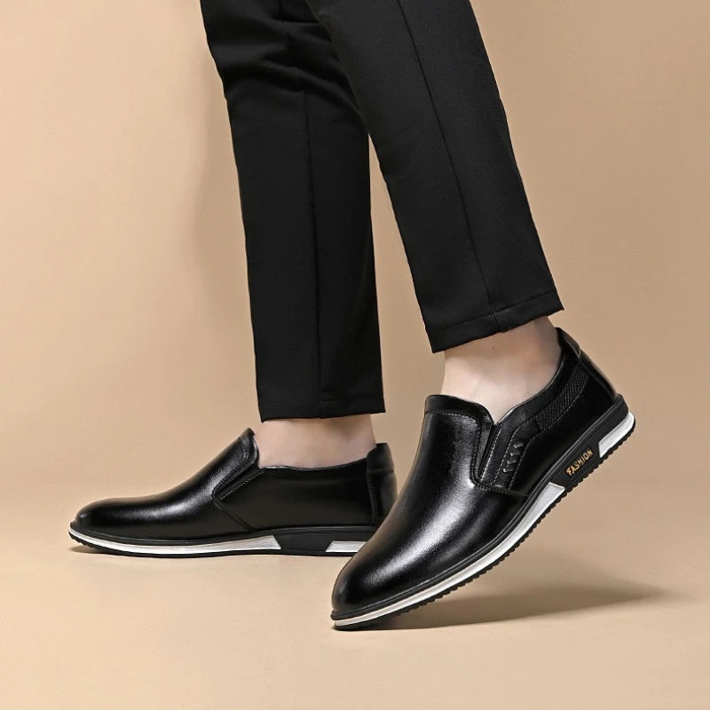 Luxuriöse Herren-Kunst-Lederschuhe Bequeme Loafer Zum Hineinschlüpfen Herrenschuhe Mokassins Rutschfeste Fahrschuhe Hochwertige Herrenschuhe Übergröße