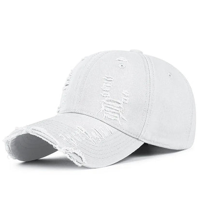 Coole Mode Damen Herren Ripped Denim Baumwoll Baseballcap Unisex  Für Damen und Herren