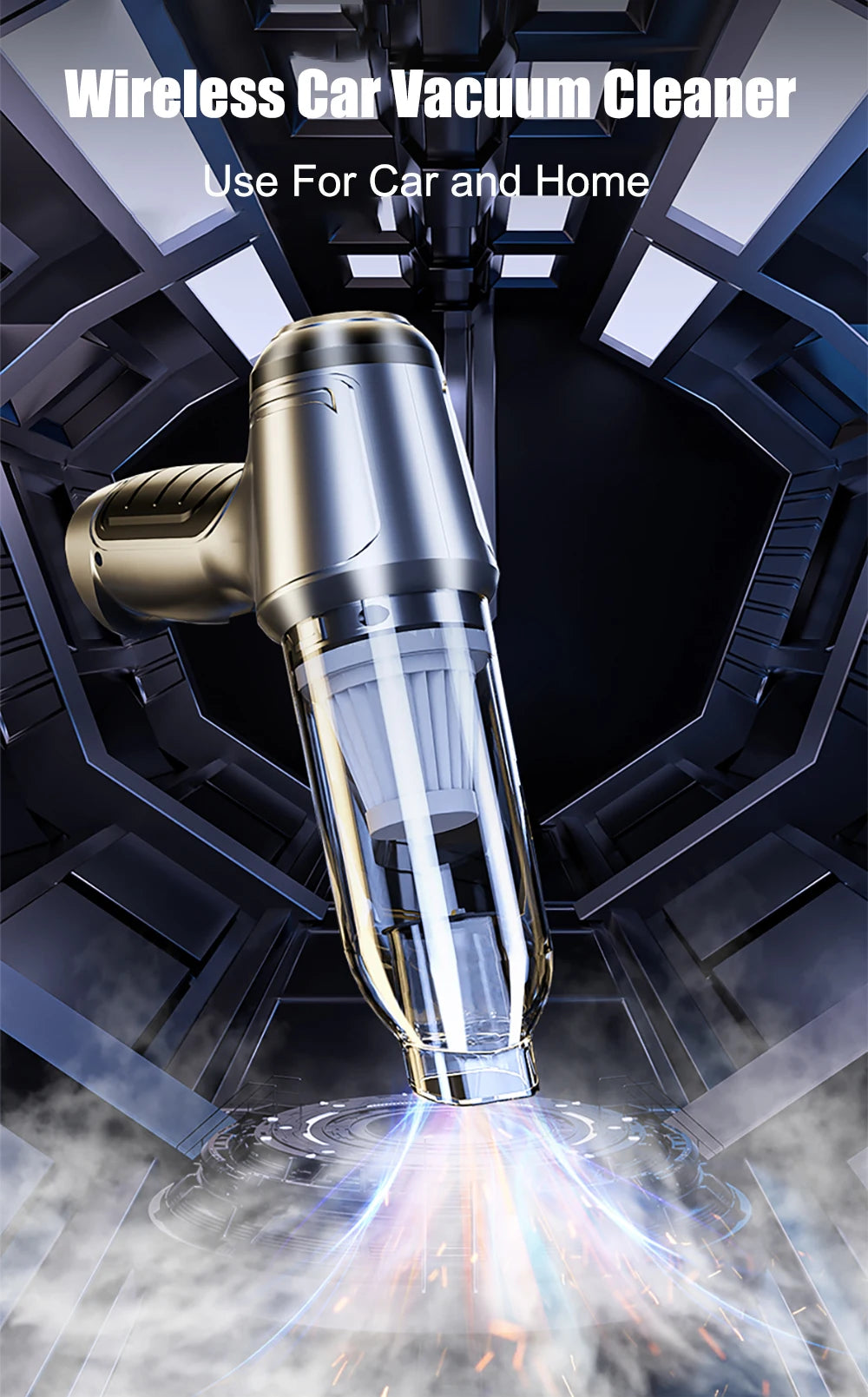 Auto-Staubsauger 95000PA Hohe Leistung Kabelloser Handstaubsauger Akku Leistungsstarker Handstaubsauger Gebläse für Auto und Zuhause