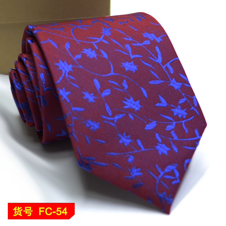 Herrenkrawatten in edlen Designs Einfarbig Streifen Blumen Floral 7-8cm Jacquard Krawatten