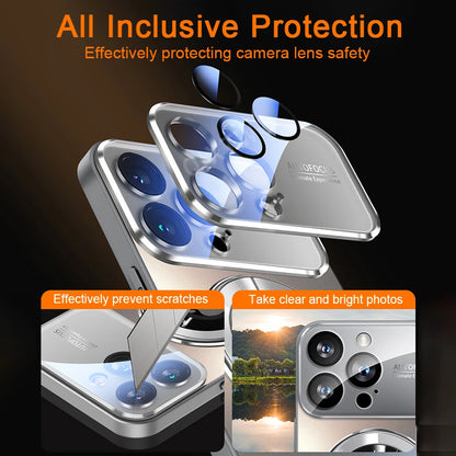 Luxuriöse Glas-Kamera für Magesafe Magnetisches Wireless-Lade-Case für iPhone 11 12 13 14 15 16 17 Pro Max Air Plus Stoßfeste Hülle