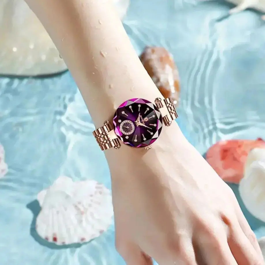 POEDAGAR Luxus-Uhr für Frauen Wasserdicht Freizeit-Quarz Damenuhr Hochwertige Elegante Damenuhren Weibliche Reloj+Box