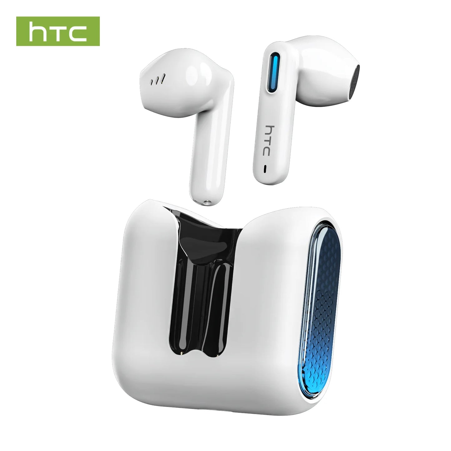 HTC NE49 Bluetooth-Kopfhörer V6.0 TWS Sport Wireless Kopfhörer Ultra geringe Latenz Gaming-Headset Ohrhörer Lange Lebensdauer