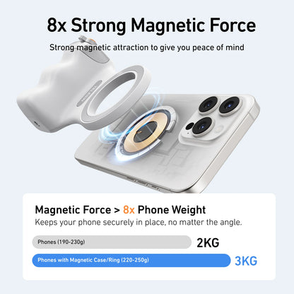 TELESIN Telefon Kamera Aufnahme Handgriff Magnetischer Smartphone-Halter Aufnahmehilfe Fernbedienung Griff für iPhone Android Handy