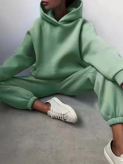 Großformat modisches Sweatshirt mit langen Ärmeln und Hosen-Set Herbst/Winter Damen Freizeitbekleidung Zweiteiliger Anzug Bequeme Plus-Size...