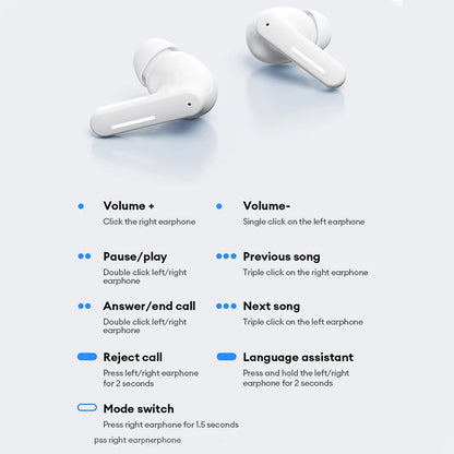 Neue Lenovo LE209 kabellose Bluetooth-Ohrhörer ANC Geräuschunterdrückung HiFi Musik Bluetooth-Kopfhörer 30 Stunden Akkulaufzeit Gaming-Headset