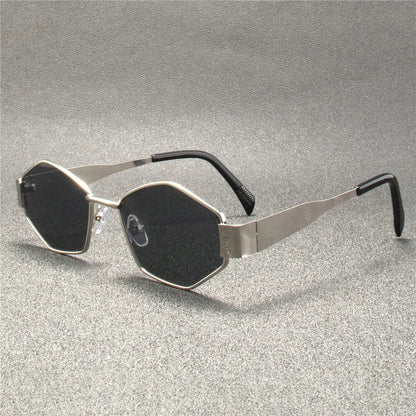Vintage Punk Stil Sonnenbrille , Retro Runde Metallfassung, Damen Sonnenbrille, Modische Brille