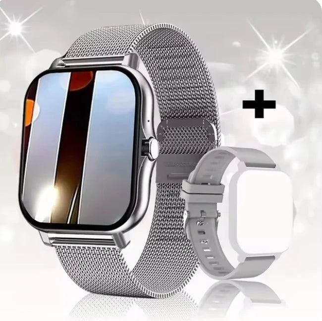 LAXASFIT 2025 Neue Herren Smartwatch Damen Geschenk Voller Touchscreen Sport Fitness Uhr Bluetooth-Anruf Smartwatch