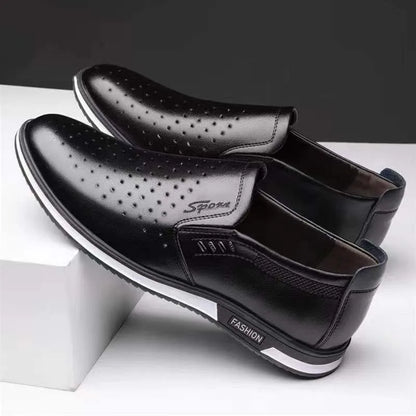 Luxuriöse Herren-Kunst-Lederschuhe Bequeme Loafer Zum Hineinschlüpfen Herrenschuhe Mokassins Rutschfeste Fahrschuhe Hochwertige Herrenschuhe Übergröße