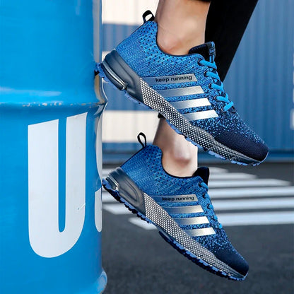 Neue Herren- und Damen-Sportschuhe mit fliegendem Mesh-Obermaterial für Frühling und Sommer, atmungsaktiv, bis EU Grösse 45.5