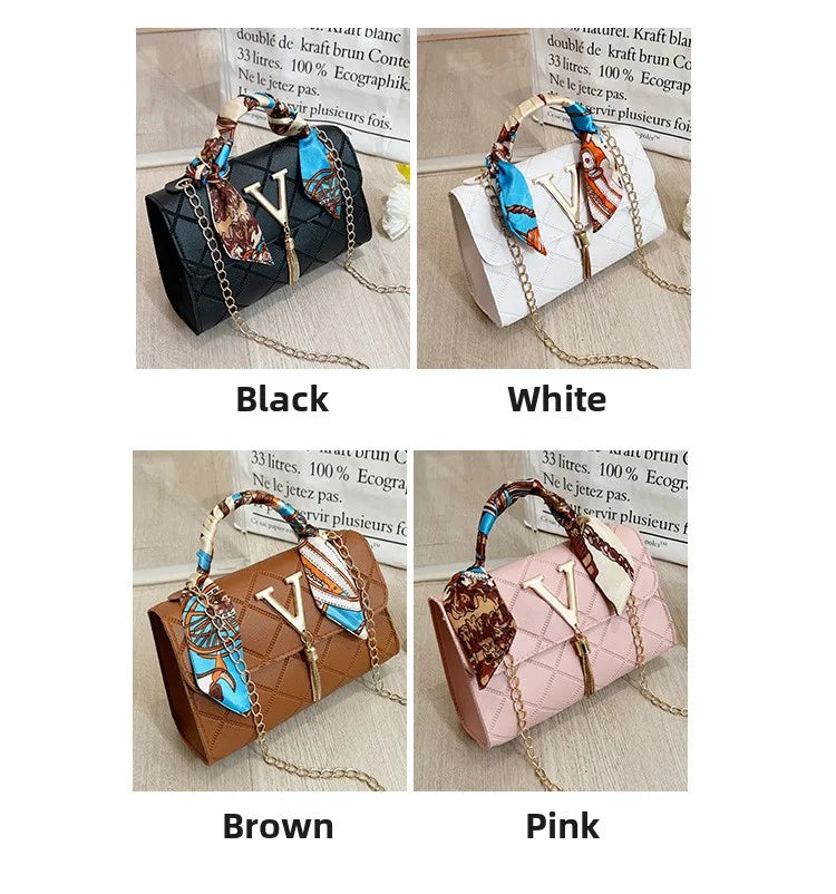 Damen Stepp-Tartan-Handtasche Kleine quadratische Tasche Umhängetasche Schultertasche Personalisierte koreanische Stil Herbst Winter Mode Tasche