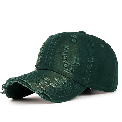 Coole Mode Damen Herren Ripped Denim Baumwoll Baseballcap Unisex  Für Damen und Herren