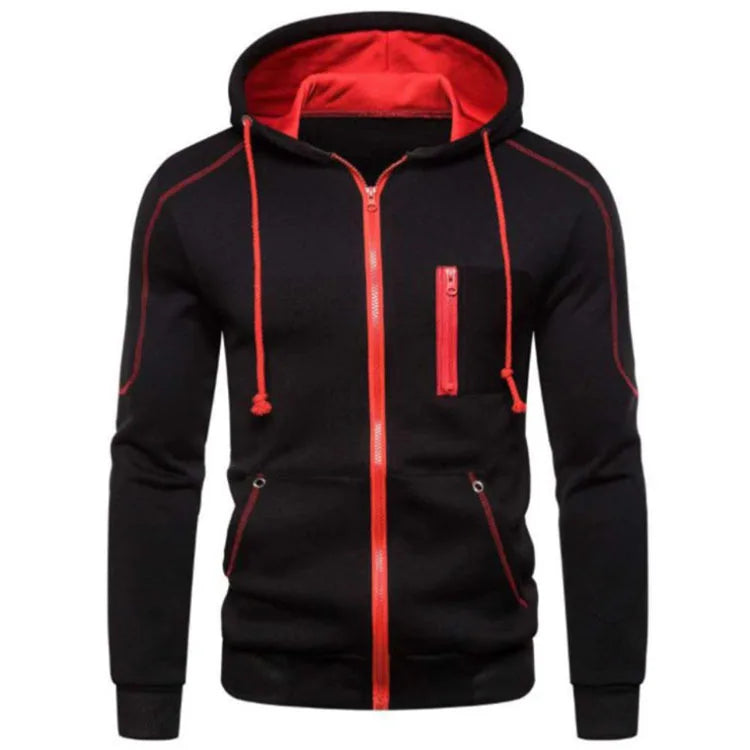 Herren Hoodie Schwarz Weiß Army Grün Rot Kapuzenfarbe Block Fleece Cooler Lässiger Winterbekleidung Pullover Hoodies Sweatshirts