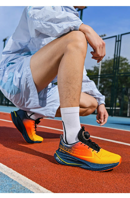 Fluoreszierende Laufschuhe Kohlefaserplatte Marathon Herren Sport Atmungsaktiv Leicht Damen Bequeme Sportliche Sneakers Freizeit