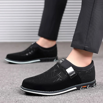 Business-Lederschuhe für Herren 2025 Neue Komfort-Trend Flache Arbeitsschuhe Freizeit-Mokassins Sneaker zum Hineinschlüpfen Große Herren-Loafer