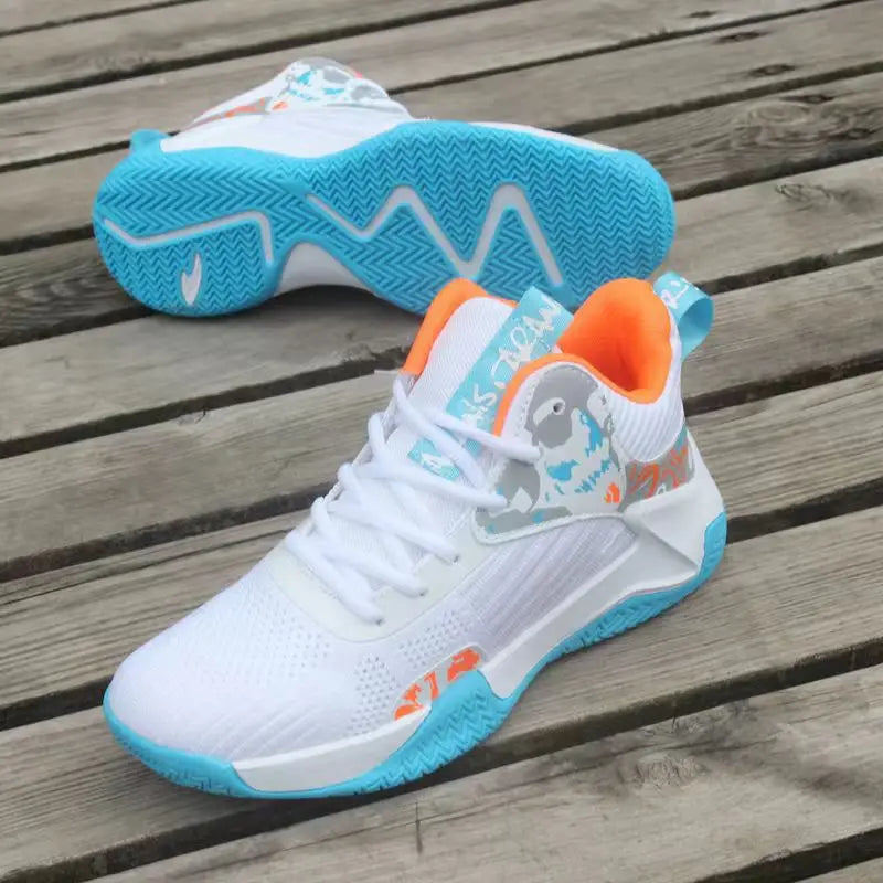 Neue rutschfeste Herren-Sneaker High-Top Herren-Basketballschuhe Luxuriöse bequeme Laufschuhe Modische vielseitige Freizeitschuhe