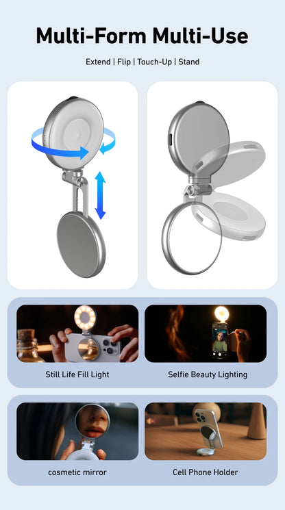 TELESIN Telefon Kamera Aufnahme Handgriff Magnetischer Smartphone-Halter Aufnahmehilfe Fernbedienung Griff für iPhone Android Handy