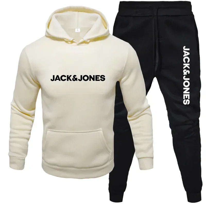 2025 Herbst/Winter Herren Jogging-Fitness-Sportbekleidungs-Set: Modischer Sweatshirt mit langen Ärmeln + Freizeithose 2-teiliges Set